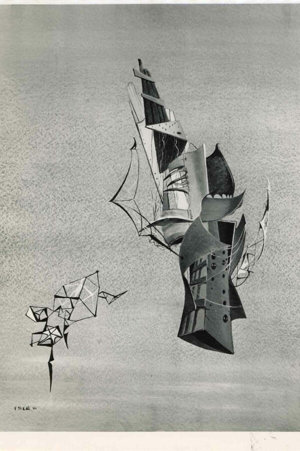 Letající loď, 1944, i.č. 10474, Československá akademie věd, ústav pro teorii a dějiny umění, Archiv, Foto: Jiří Hampl, Praha 7, Přívozní 2